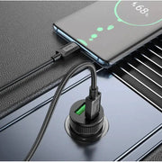 techplus Hoco Z49B Dual-Port Car Charger 38W | USB-C PD & USB-A QC Fast Charging Hoco Z49B 38W Dual Port Car Charger USB C PD USB A QC