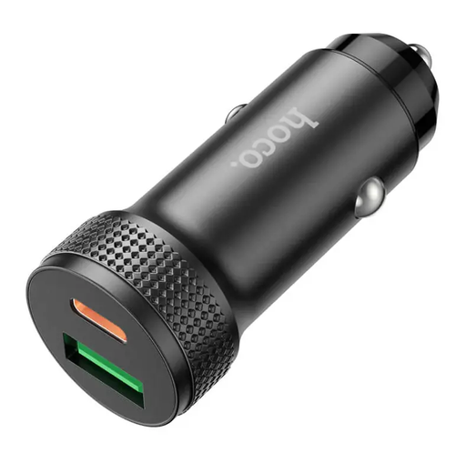Hoco Z49B Dual-Port Car Charger 38W | USB-C PD & USB-A QC Fast Charging by techplus