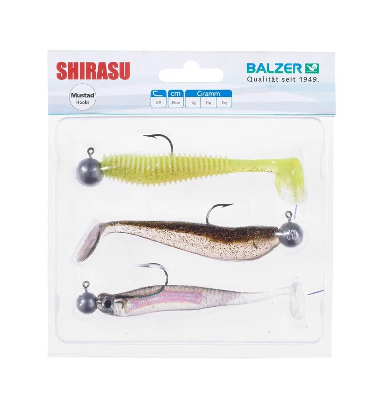 Balzer Fishing Lures Holo Yoko, Akiri Worm, Waggle Shad Set Holo Yoko, Akiri Worm, Waggle Shad Set