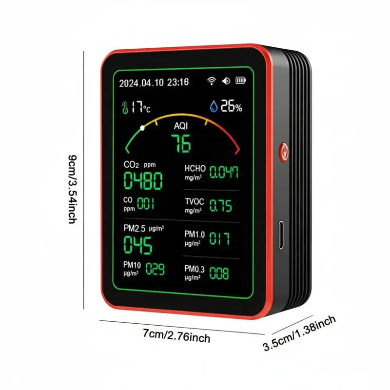 Home Air Quality Monitor – 15-in-1 Gas Detector by Habicare