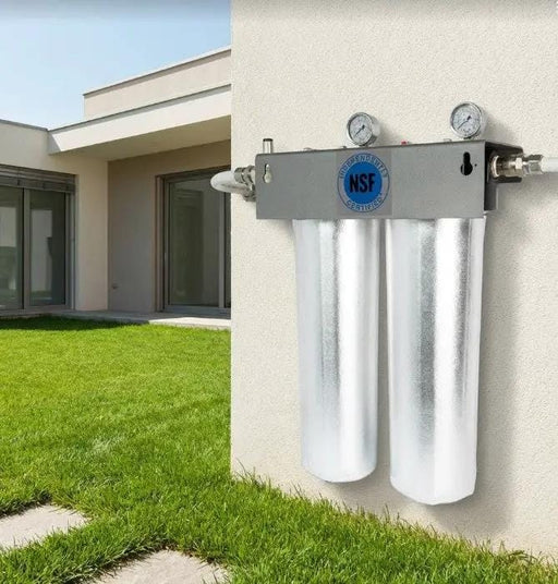 NZ Pump And Water Filters 20" Home Water Filtration Whole House Rainwater Filtration Systems Dual 20" Whole House Rainwater Filtration Systems Dual 20"