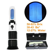 Honey Handheld Refractometer Brix 58–90% Sugar Meter by Habicare