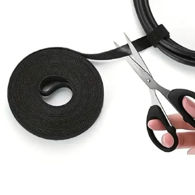 9eight5 Tools & Models Hook & Loop Cable Tape - Black (5m) Hook & Loop Cable Tape - Black (5m)