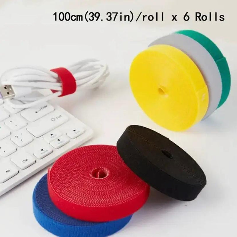 9eight5 Tools & Models Hook & Loop Cable Tape - (Pack of 6 / 1m each) Hook & Loop Cable Tape - (Pack of 6 / 1m each)