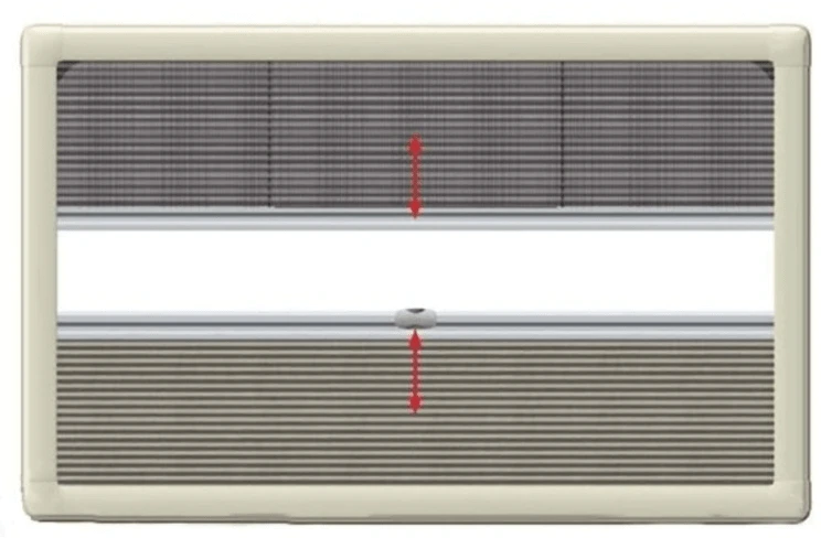 Horrex Flyscreen and Blind 960mm x 440mm showing design and components for caravans and motorhomes