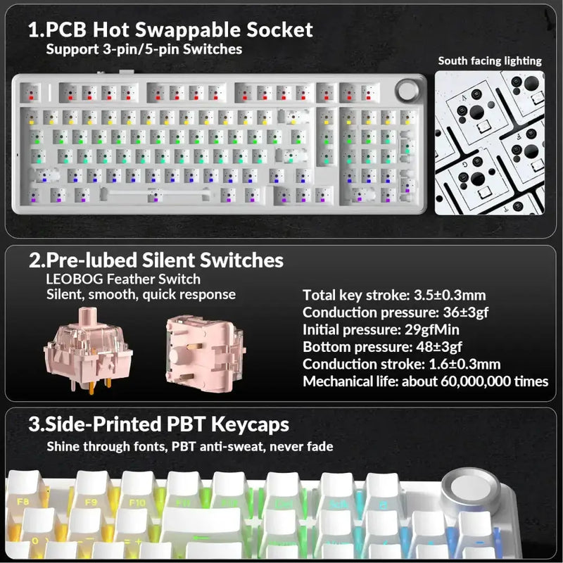 Hot-Swap RGB Mechanical Gaming Keyboard (different models available) by Habicare