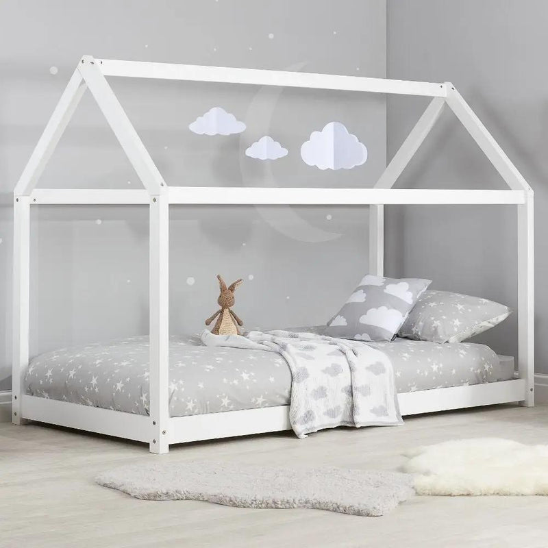 'Hannigan' Kid Bed Frame White Single by sue-e furniture