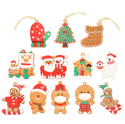 12PCS Christmas Tree Decorations Gingerbread Man Ornaments by salelink.co.nz