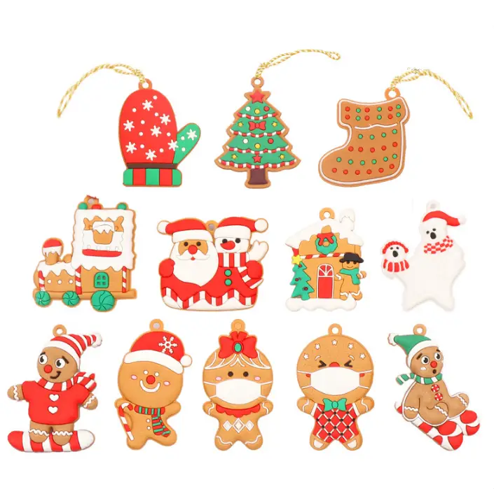 12PCS Christmas Tree Decorations Gingerbread Man Ornaments by salelink.co.nz