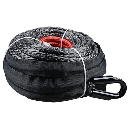 Winch Rope 29M Dyneema Synthetic Car Tow Recovery Cable 4WD BLK by salelink.co.nz