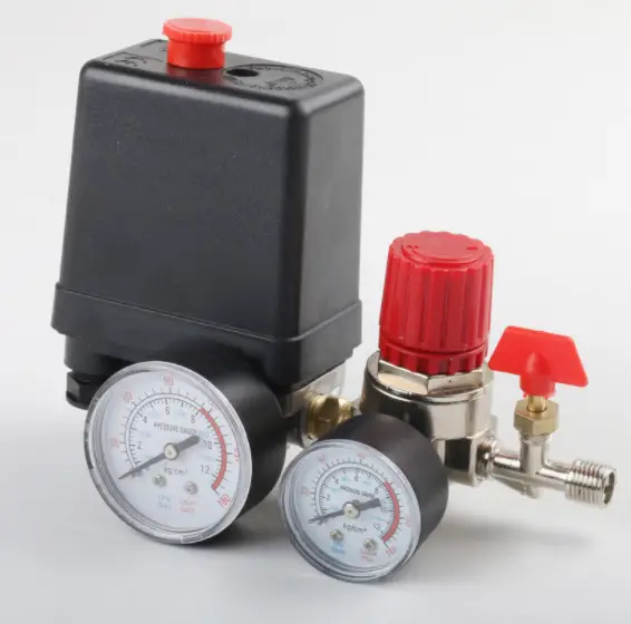 90-120PSI Pressure Switch Valve Air Compressor Control Manifold Regulator Gauges by salelink.co.nz