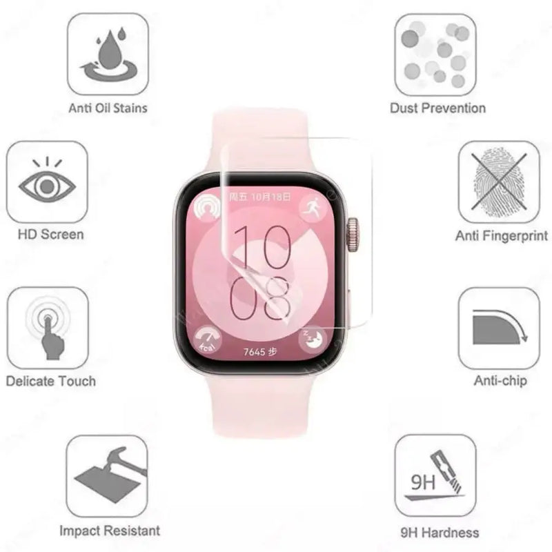 Hydrogel Screen Protectors for Huawei Watch Fit 3 (Pack of 5) by Habicare