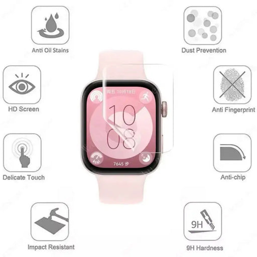 Hydrogel Screen Protectors for Huawei Watch Fit 3 (Pack of 5) by Habicare