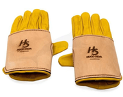 Hugo Silva Heavy Tackle Gloves Large to XX Large, designed for fishing with durable leather and reinforced back.