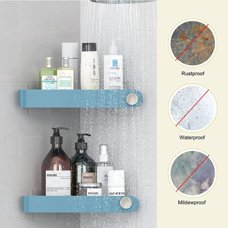Corner Shower Caddy Bathroom Storage Shelf Holder Rack Adhesive by salelink.co.nz