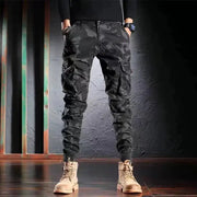 Men's Oversized Camouflage Cargo Pants - Multi-Pocket Outdoor Trousers by Mead's Supply & Equipment Outfitters limited