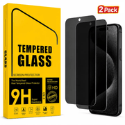 techplus iPhone 15 Privacy Screen Protector Tempered Glass 2 Pack 9H Anti Spy iPhone 15 Privacy Screen Protector 2 Pack 9H Anti Spy