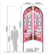 COFFEE BROWN Pre-print Double Sided Feather Banner Flag Business Commersial by dealonline.co.nz