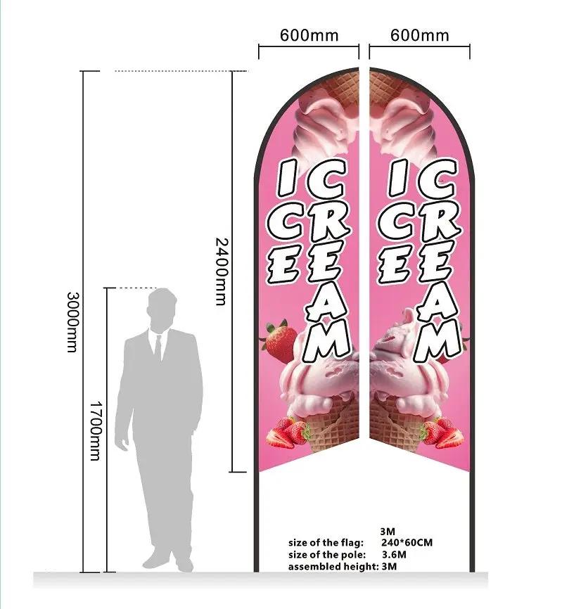 FRIED CHICKEN Pre-print Double Sided Feather Banner Flag Business Commersial by dealonline.co.nz