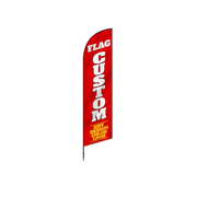 CUSTOM MADE 3.4m Drill/SET Commercial Feather Banner Flag by dealonline.co.nz