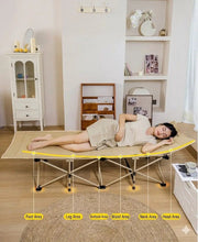 Urban Wave Heavy-Duty 10-Leg Folding Camp Stretcher with Ergonomic Headrest YQ15820 by ECOTREK