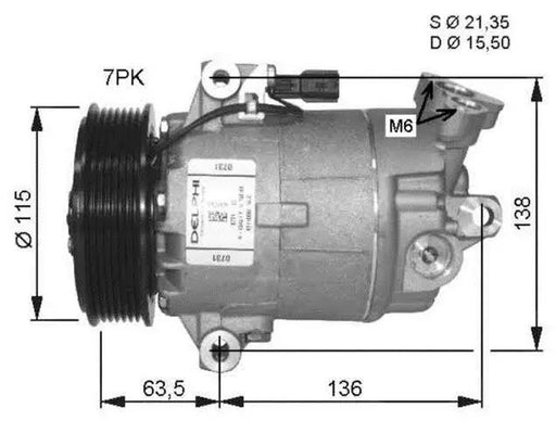 A/C Compressor For NISSAN X TRAIL T31 2.0TD Diesel 2007-2013 92600JD700 92600JD70B 92600JD71A 92600JD71B 92600JD73A 92600JD74A by JBH AUTO PARTS