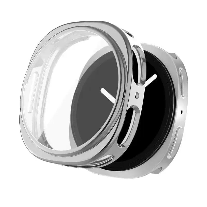 Silicone case with Screen Protector for Samsung galaxy watch 9 (40mm) (Silver) by That Watch Shop