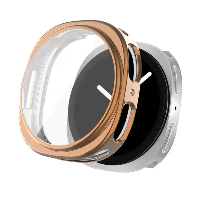 Silicone case with Screen Protector for Samsung galaxy watch 9 (44mm) (Rose Gold) by That Watch Shop