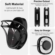 Silicone case with Screen Protector for Samsung galaxy watch 9 (40mm) (Silver) by That Watch Shop