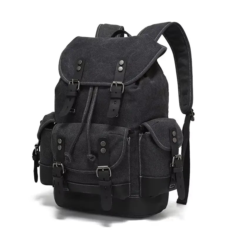 Waxed Canvas Leather Backpack — Retro Heritage Rucksack | Travel & Adventure Pack by Mead's Supply & Equipment Outfitters limited