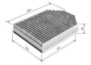 6W83-19G244-AA Activated Carbon Car Cabin Air Filter for JAGUAR 45*250*182mm by JBH AUTO PARTS