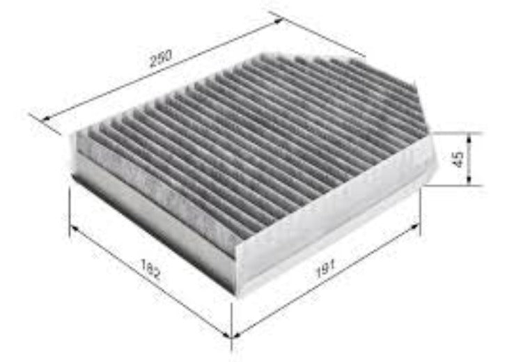 6W83-19G244-AA Activated Carbon Car Cabin Air Filter for JAGUAR 45*250*182mm by JBH AUTO PARTS