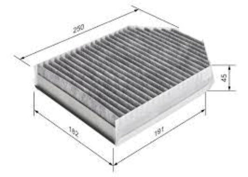 6W83-19G244-AA Activated Carbon Car Cabin Air Filter for JAGUAR 45*250*182mm by JBH AUTO PARTS