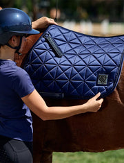 WeatherBeeta Satin Luxe Air-Tec Euro Jump Shaped Saddle Pad by WeatherBeeta