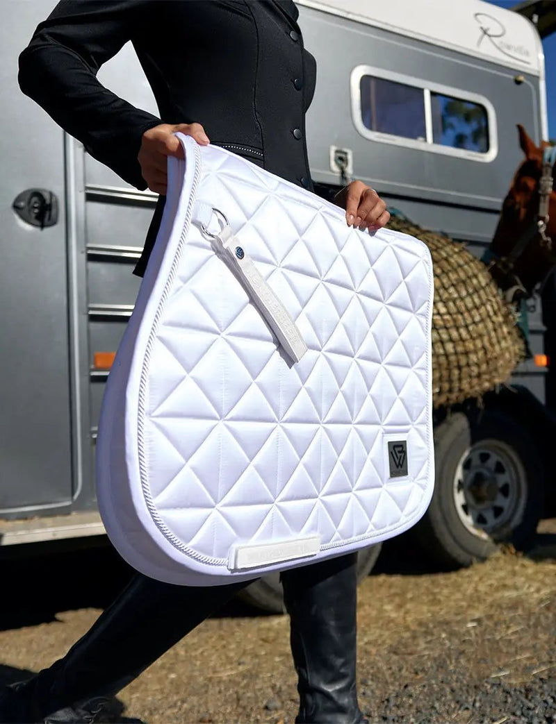 WeatherBeeta Satin Luxe Air-Tec Euro Jump Shaped Saddle Pad by WeatherBeeta