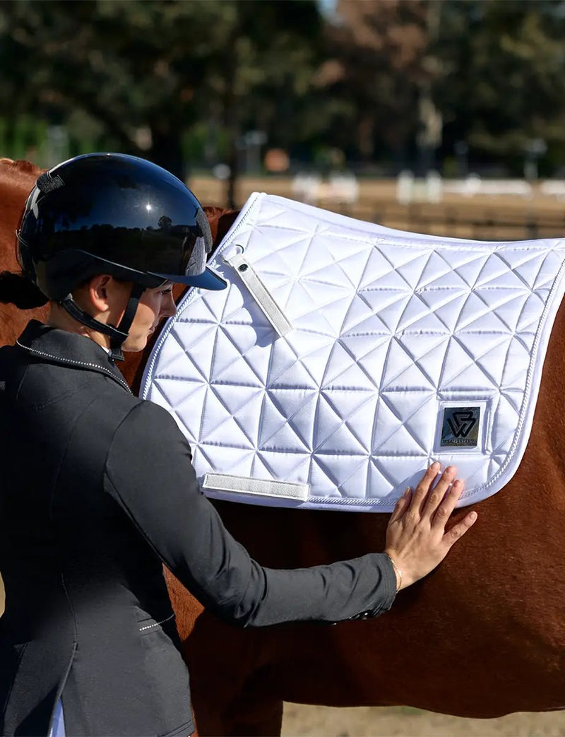 WeatherBeeta Satin Luxe Air-Tec Euro Jump Shaped Saddle Pad by WeatherBeeta