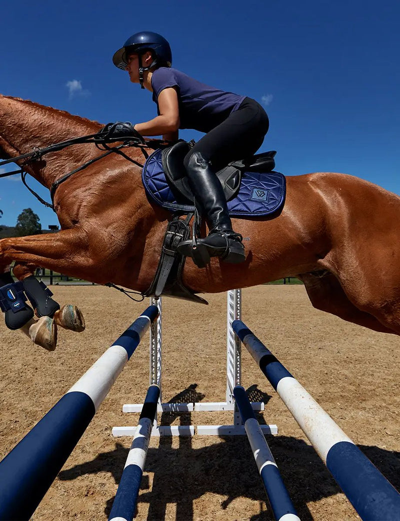 WeatherBeeta Satin Luxe Air-Tec Euro Jump Shaped Saddle Pad by WeatherBeeta