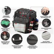 Urban Wave 3-in-1 Bicycle Rear Rack Bag with Rain Cover 43L JS61310 by ECOTREK
