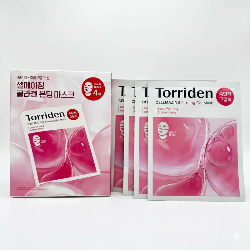 Torriden Cellmazing Firming Gel Mask and Neck Mask 4 Pack by Poppy Gifts