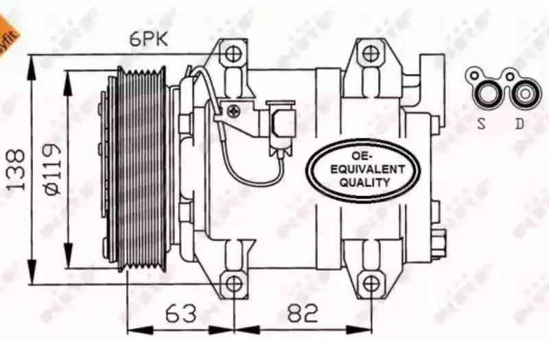 DKS17D AC air conditioning compressor VOLVO S60 I T5 XC70 XC90 92052056 8602359 31308259 8603892 36000327 36001066 30742206 by JBH AUTO PARTS