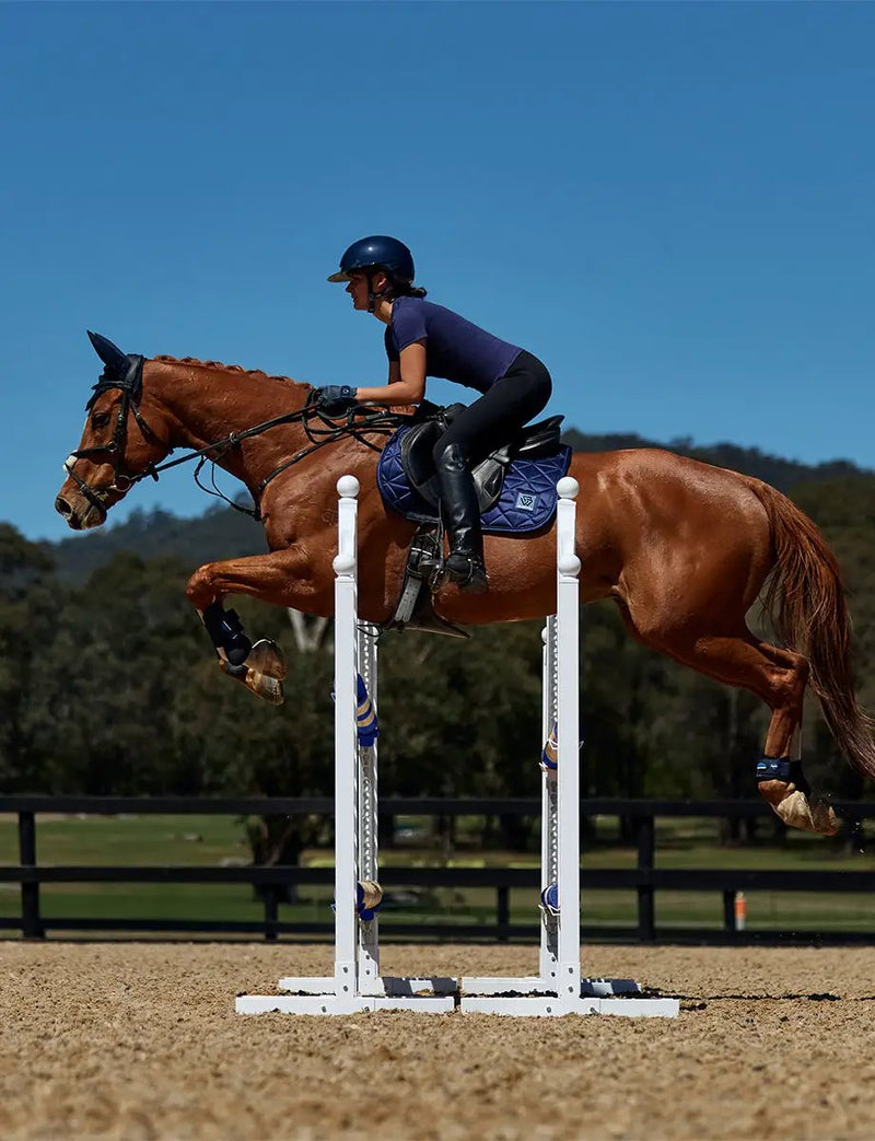 WeatherBeeta Satin Luxe Air-Tec Euro Jump Shaped Saddle Pad by WeatherBeeta