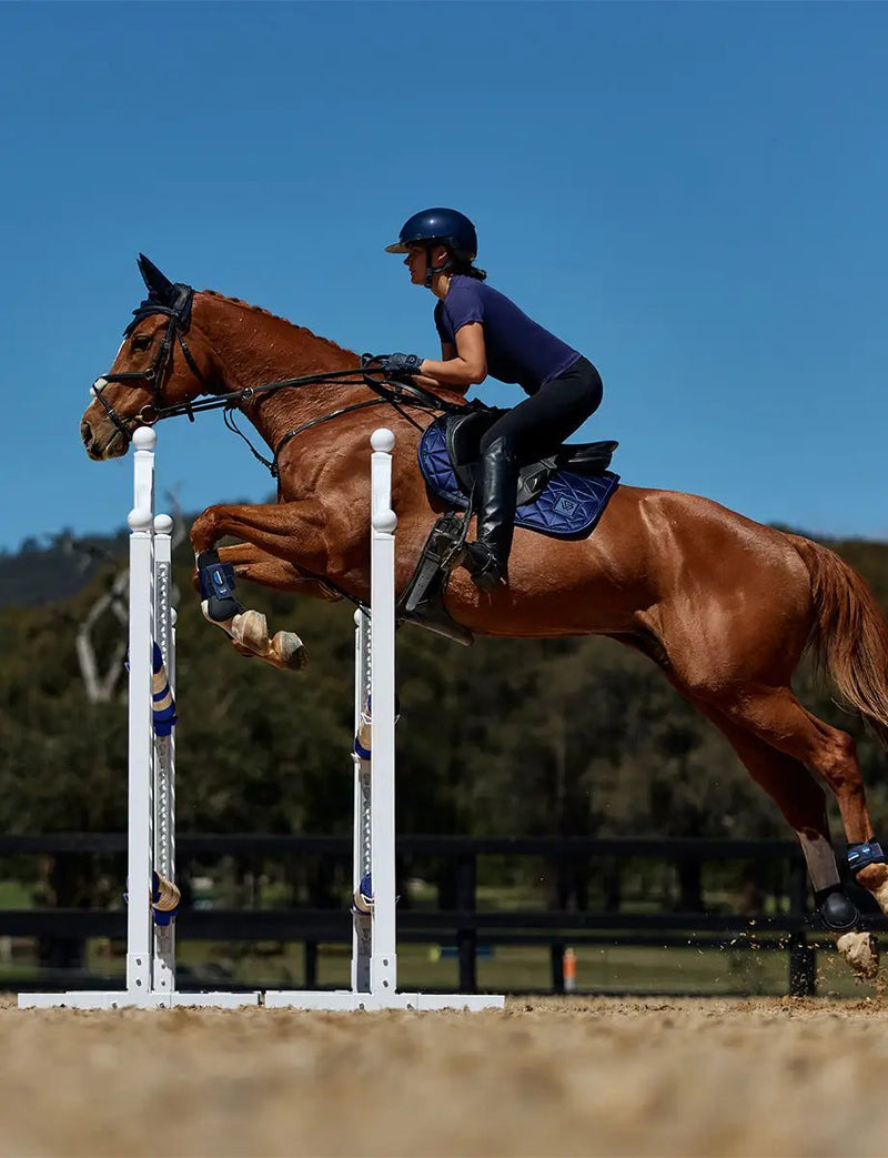 WeatherBeeta Satin Luxe Air-Tec Euro Jump Shaped Saddle Pad by WeatherBeeta