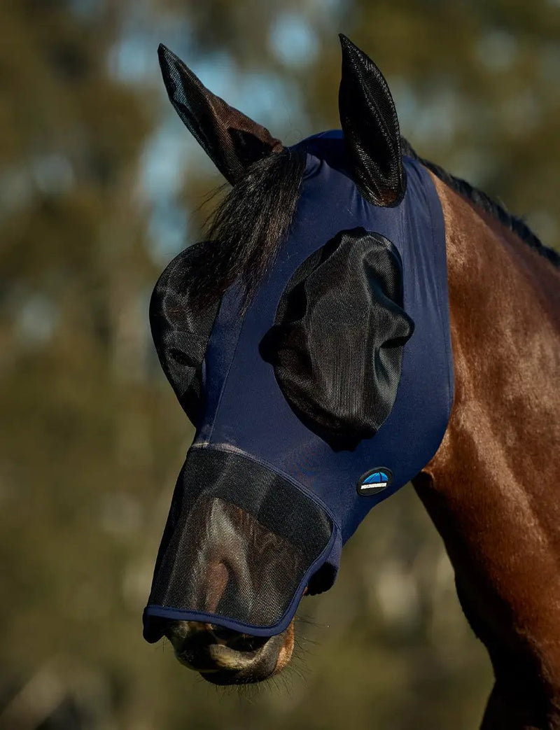 WeatherBeeta ComFiTec Luxe Stretch Fly Mask With Ears & Nose by WeatherBeeta