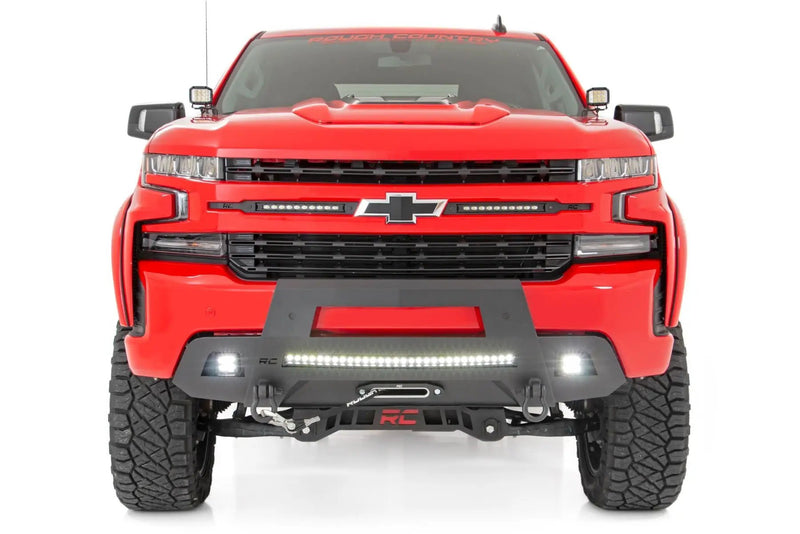 Hidden Winch Bumper 19-22 Chevy Silverado 1500 2WD/4WD Rough Country by Magwarehouse.com