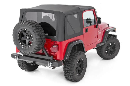 Soft Top 2- Door Half Steel Doors Jeep Wrangler TJ (97-06) by Magwarehouse.com