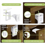 12 Locks 3 Keys Magnetic Baby Kids Safety Lock by salelink.co.nz