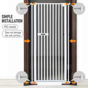 Extra Tall 150cm Pet Security Gate Safety Guard Adjustable by salelink.co.nz