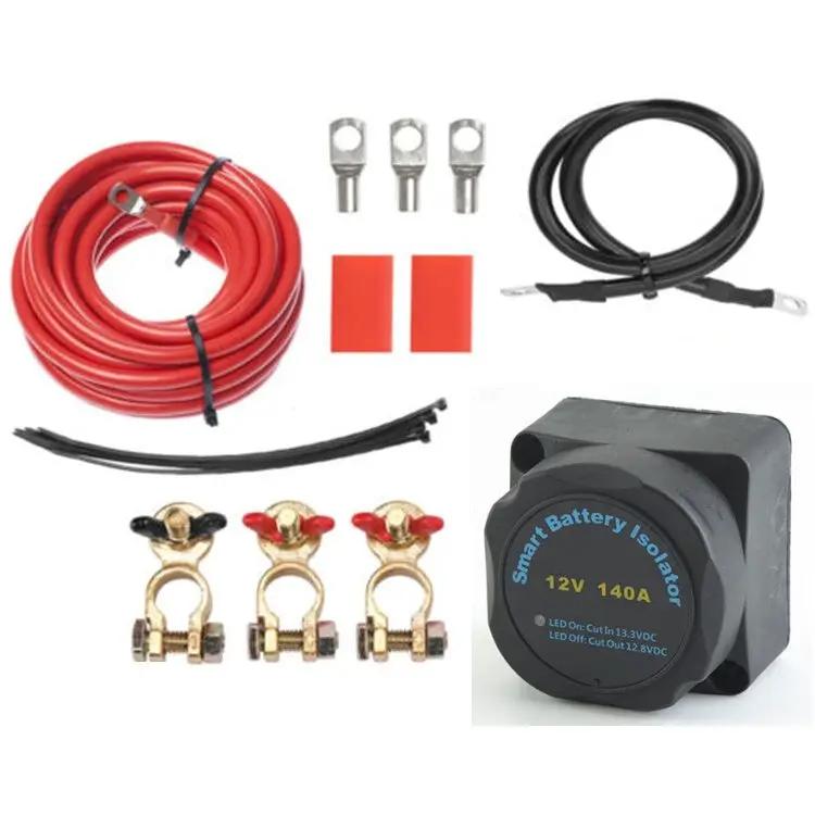 12V Dual Battery System Kit 140A Smart Isolator Cable Charger Wiring Tool Truck by salelink.co.nz
