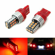 2 X T20 7443 15 RED LED DUAL FILAMENT CAR UTE BRAKE STOP TAIL LIGHT BULB 12V by salelink.co.nz