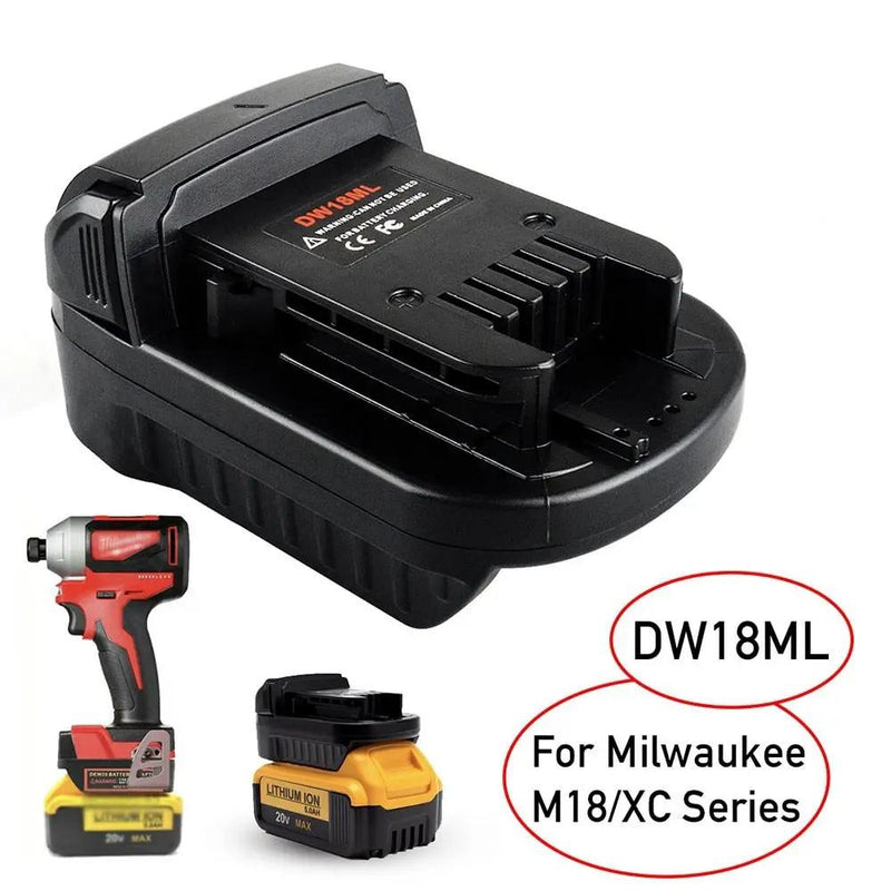for Dewalt 18V/20V Max Battery Adapter Convert to for Milwaukee M18 18V Tool Use by salelink.co.nz